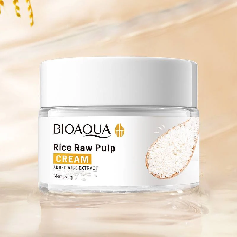BIOAQUA Rice Raw Pulp Facial Cream - Moisturizing & Brightening Face Cream - 50g - Image 4