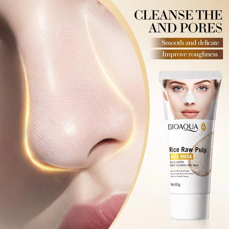BIOAQUA Rice Nose Mask - Blackhead Removal & Pore Cleansing - 60g - Image 3