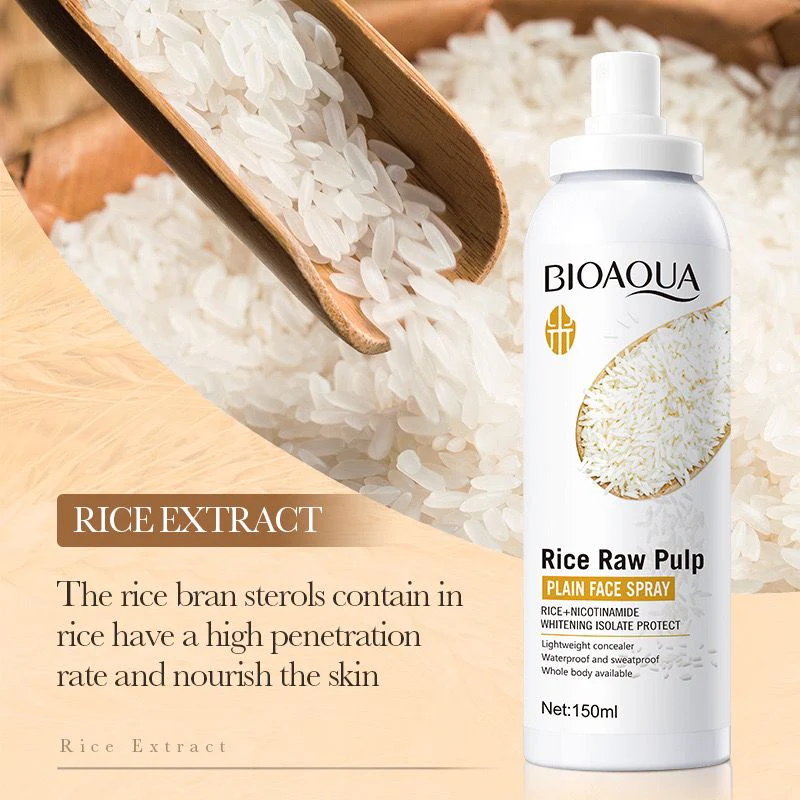 BIOAQUA Rice Raw Pulp Nicotinamide Plain Face Spray 150ml - Image 2