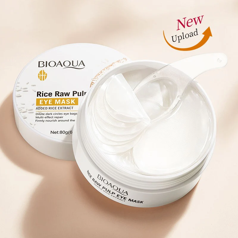 BIOAQUA Rice Raw Pulp Eye Mask - Dark Circle & Eye Bag Reduction - 60 Patches - Image 3