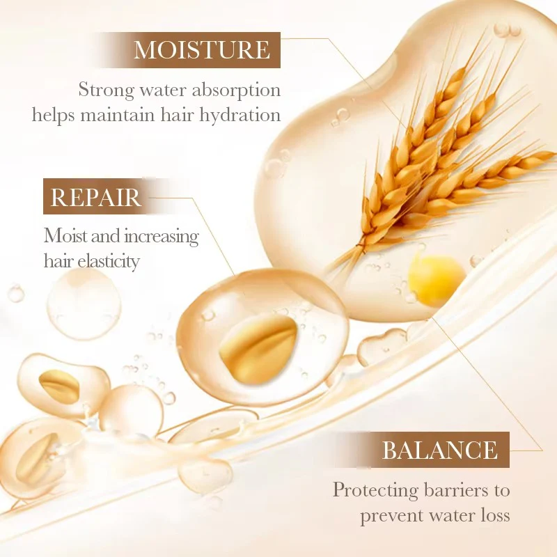 BIOAQUA Rice Raw Pulp Hair Repair Mask - 10g x 20 Pcs - Image 6