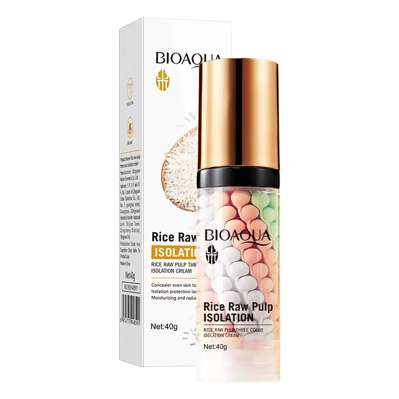 BIOAQUA Rice Raw Pulp Three Color Isolation Cream – 40g
