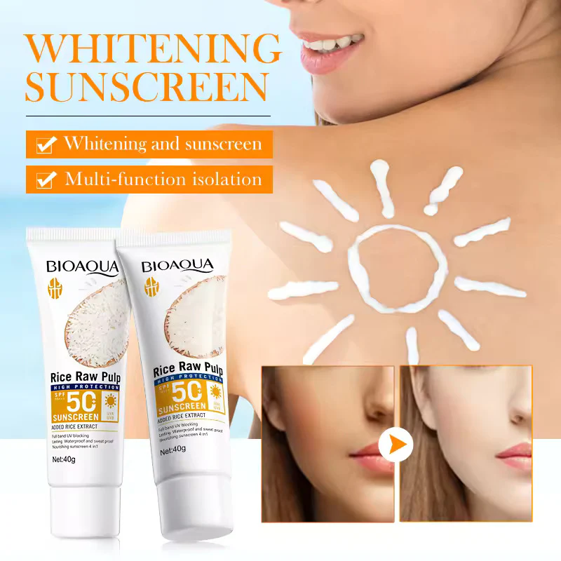 BIOAQUA Rice Sunscreen SPF50+ PA+++ - Waterproof & Sweat-Proof - 40g - Image 3