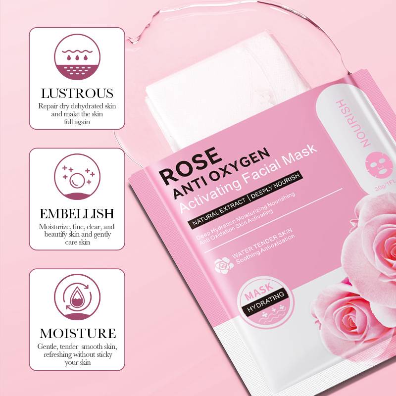 BIOAQUA Rose Anti Oxygen Activating Nourish Facial Sheet Mask - Image 4