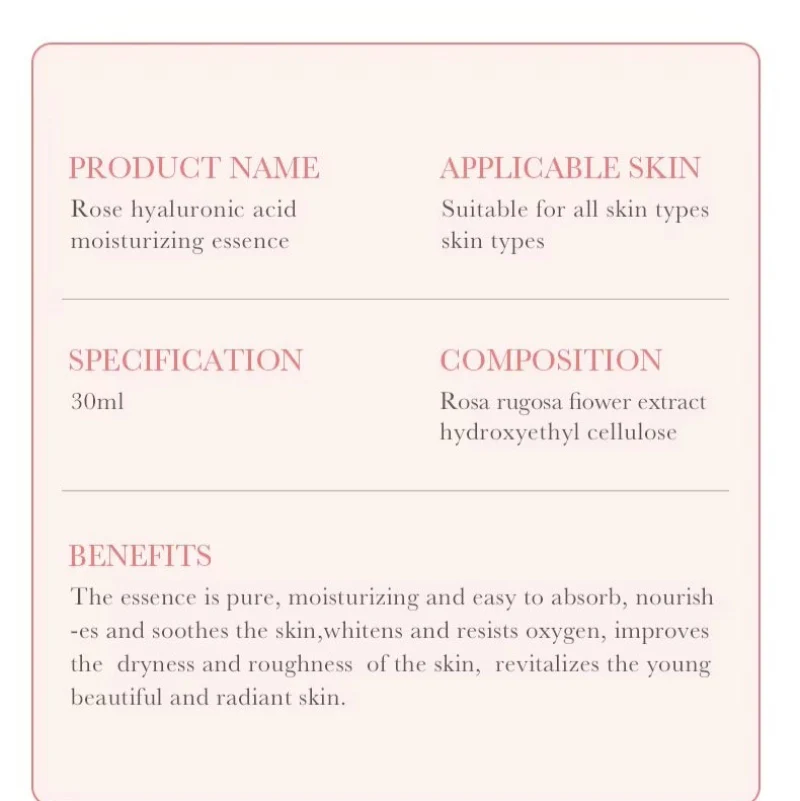 BIOAQUA Hyaluronic Acid & Rose Face Serum - Moisturizing & Anti-Aging Essence - 30ml - Image 6