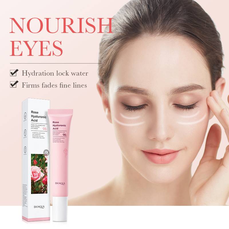 BIOAQUA Rose Eye Cream - Hyaluronic Acid Moisturizing Eye Care - 20g - Image 3