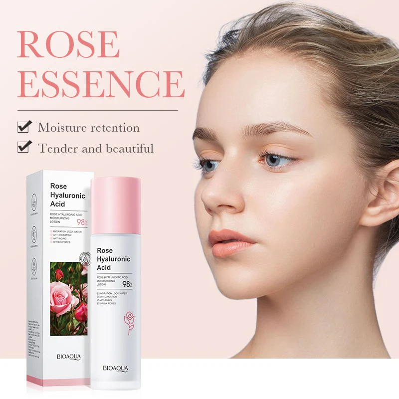 Bioaqua Rose Hyaluronic Acid Moisturizing Anti Aging Face Lotion 100ml - Image 3