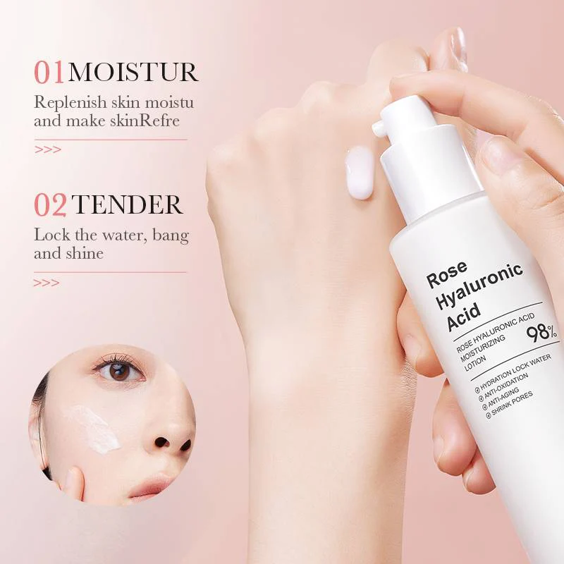 Bioaqua Rose Hyaluronic Acid Moisturizing Anti Aging Face Lotion 100ml - Image 6