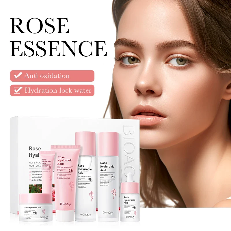 BIOAQUA Rose Hyaluronic Acid 6 Pcs Skincare Set - Image 3
