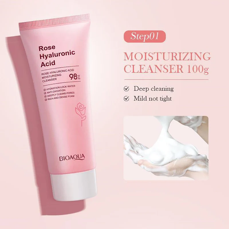BIOAQUA Rose Hyaluronic Acid 6 Pcs Skincare Set - Image 6