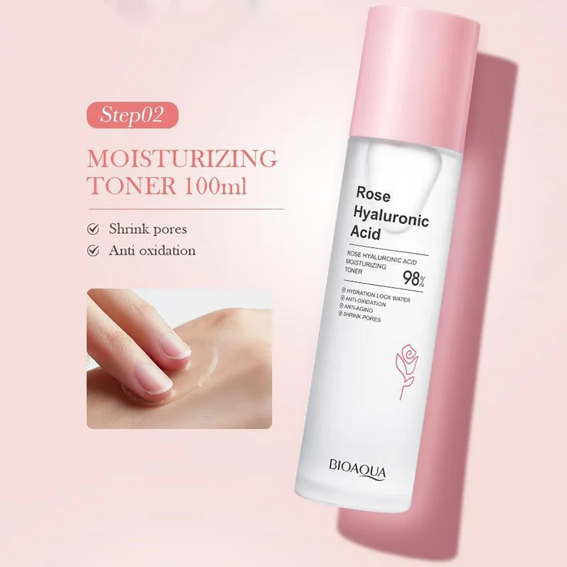 BIOAQUA Rose Hyaluronic Acid 6 Pcs Skincare Set - Image 7