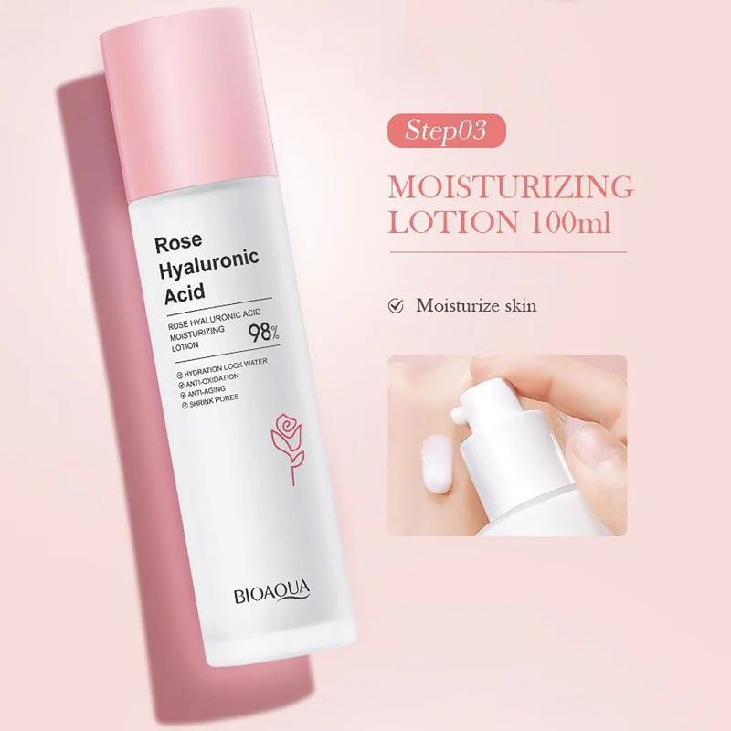 BIOAQUA Rose Hyaluronic Acid 6 Pcs Skincare Set - Image 8