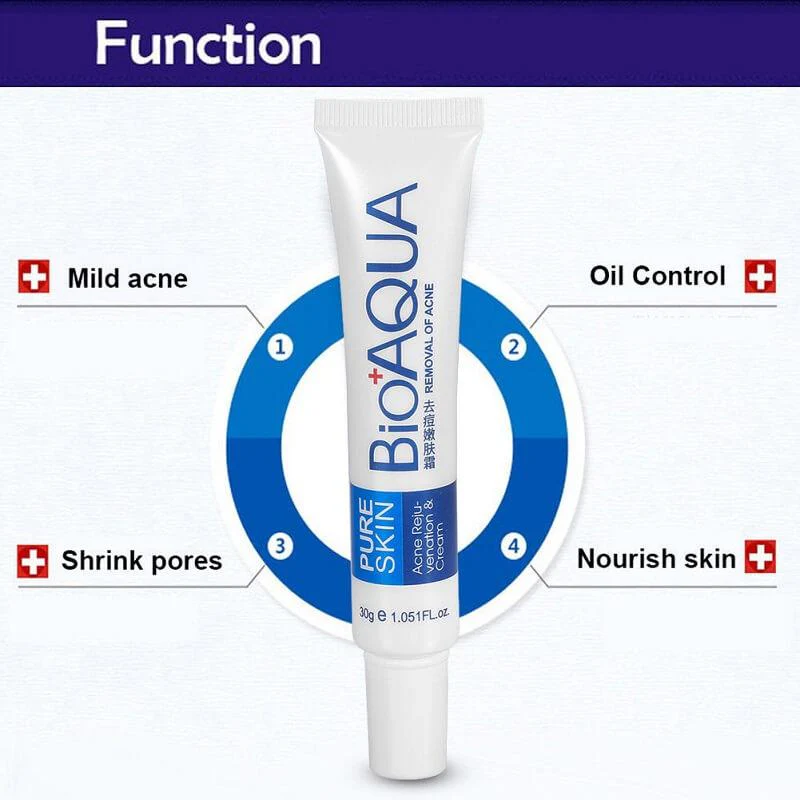 BIOAQUA Anti Acne Serum & Cream Set 2pc for Oily Skin - Image 4