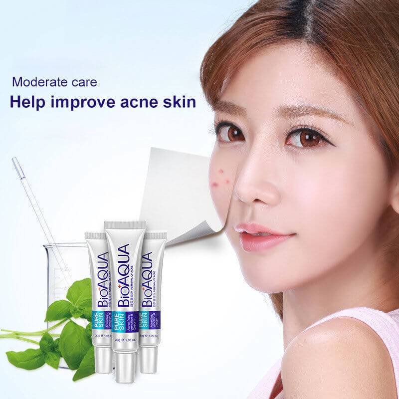 BIOAQUA Anti Acne Serum & Cream Set 2pc for Oily Skin - Image 5