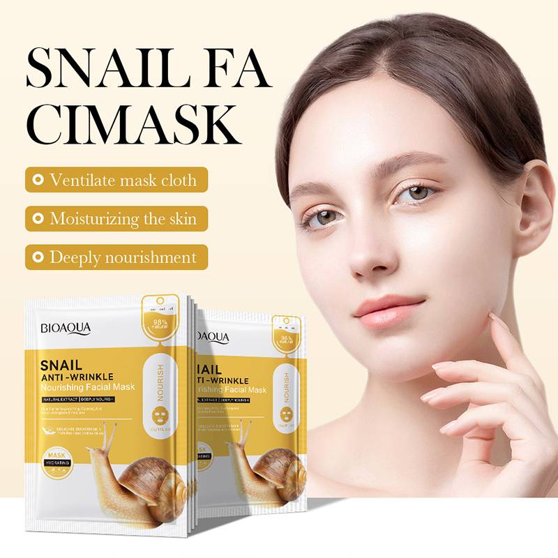 BIOAQUA Snail Anti-Wrinkle Nourishing Facial Sheet Mask - Image 2
