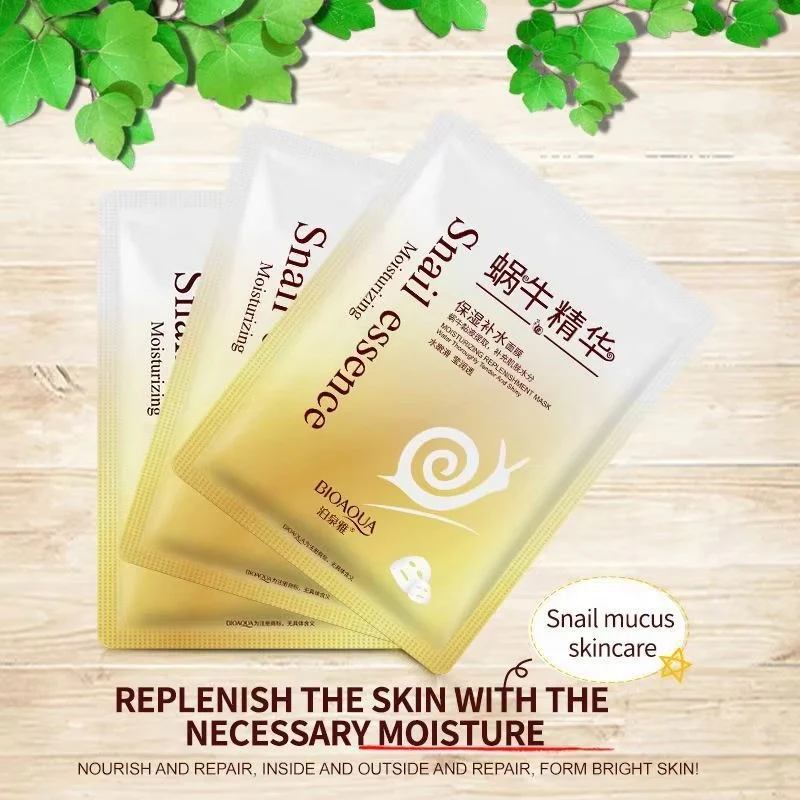 BIOAQUA Snail Essence Moisturizing & Oil Control Face Sheet Mask - Image 2