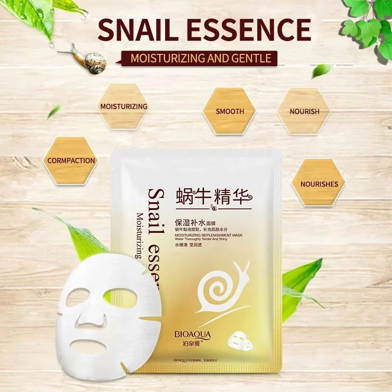 BIOAQUA Snail Essence Moisturizing & Oil Control Face Sheet Mask - Image 4