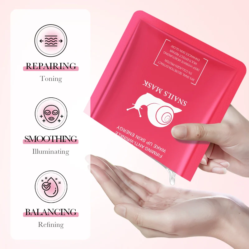 BIOAQUA Snail Firming Anti-Wrinkle Facial Mask 25g - Image 4