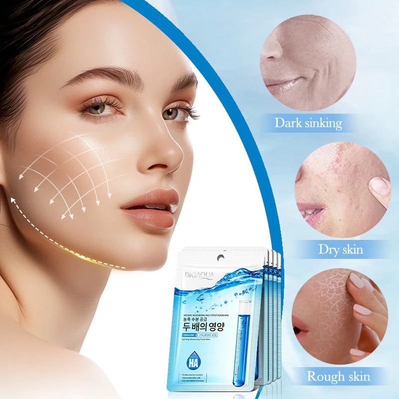 BIOAQUA Pack of 5 Double Essence Nourishing Face Sheet Masks - Image 5