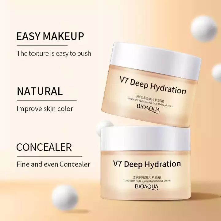 BIOAQUA V7 Lazy Cream - All-in-One Makeup Base & Moisturizer - 50g - Image 3