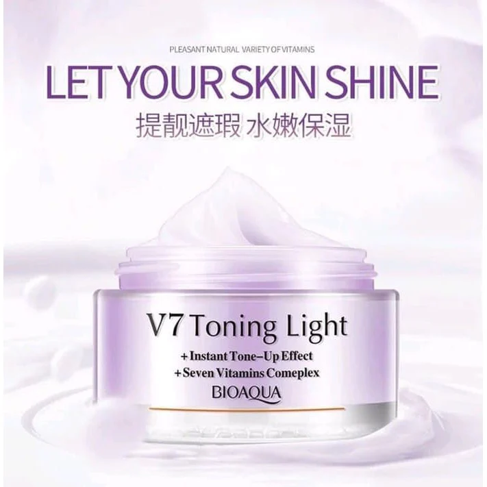 BIOAQUA V7 Tone-Up Cream - Brightening Makeup Base with Collagen - 50ml - Image 3