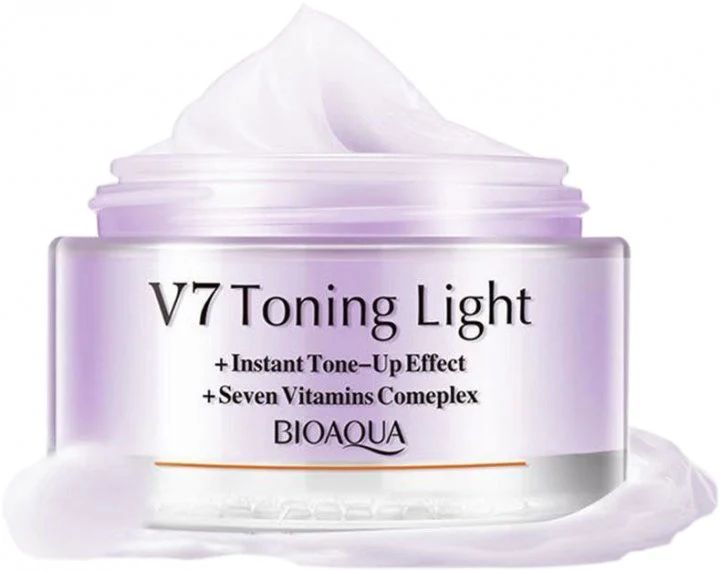 BIOAQUA V7 Tone-Up Cream - Brightening Makeup Base with Collagen - 50ml - Image 4
