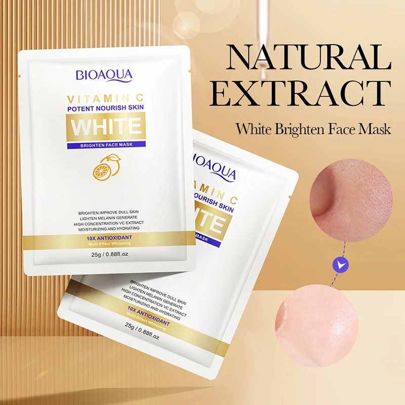 BIOAQUA Vitamin C White Brighten Facial Sheet Mask 25ml - Image 3