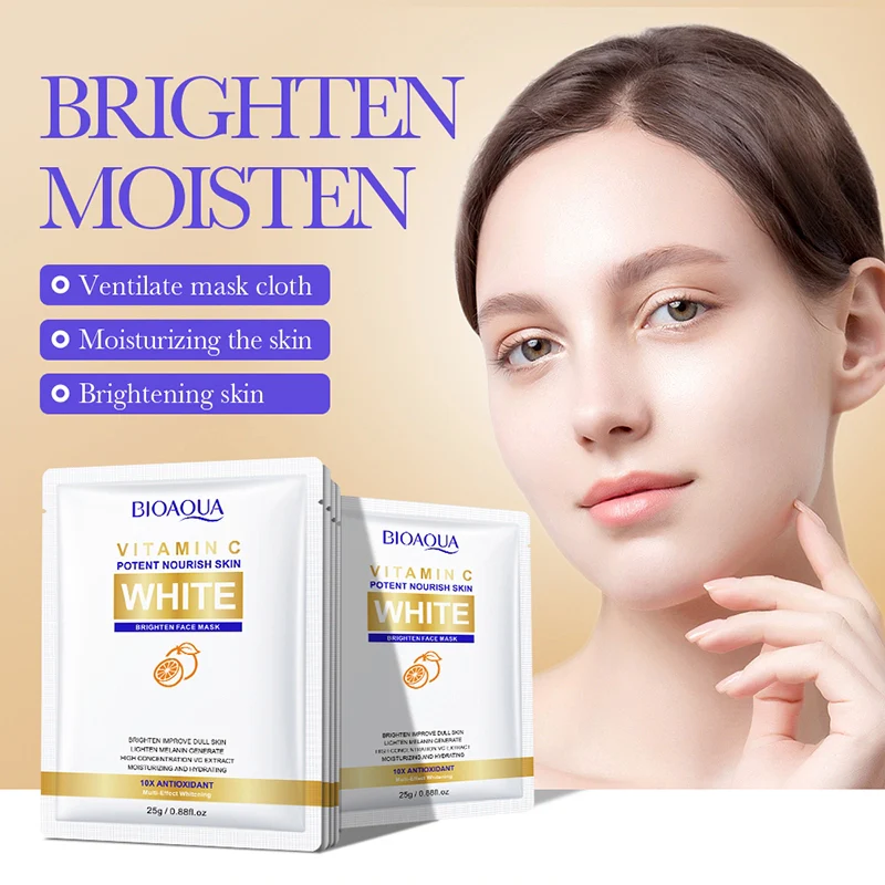 BIOAQUA Vitamin C White Brighten Facial Sheet Mask 25ml - Image 4