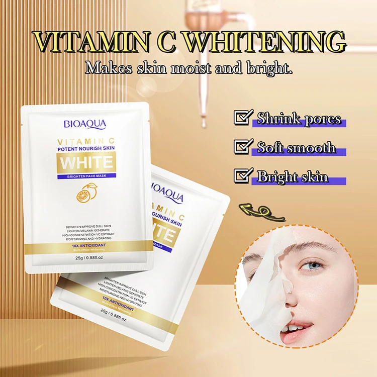 BIOAQUA Vitamin C White Brighten Facial Sheet Mask 25ml - Image 5