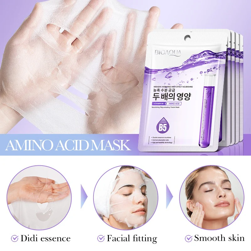 BIOAQUA Vitamin B5 Amino Acid Intensive Hydrating Face Sheet Mask - Image 2
