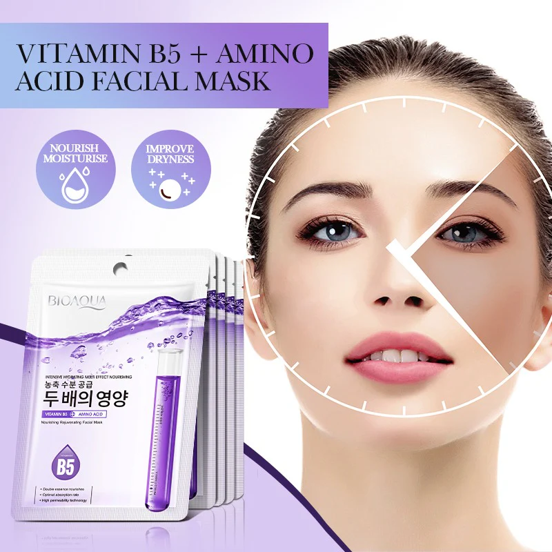 BIOAQUA Vitamin B5 Amino Acid Intensive Hydrating Face Sheet Mask - Image 3