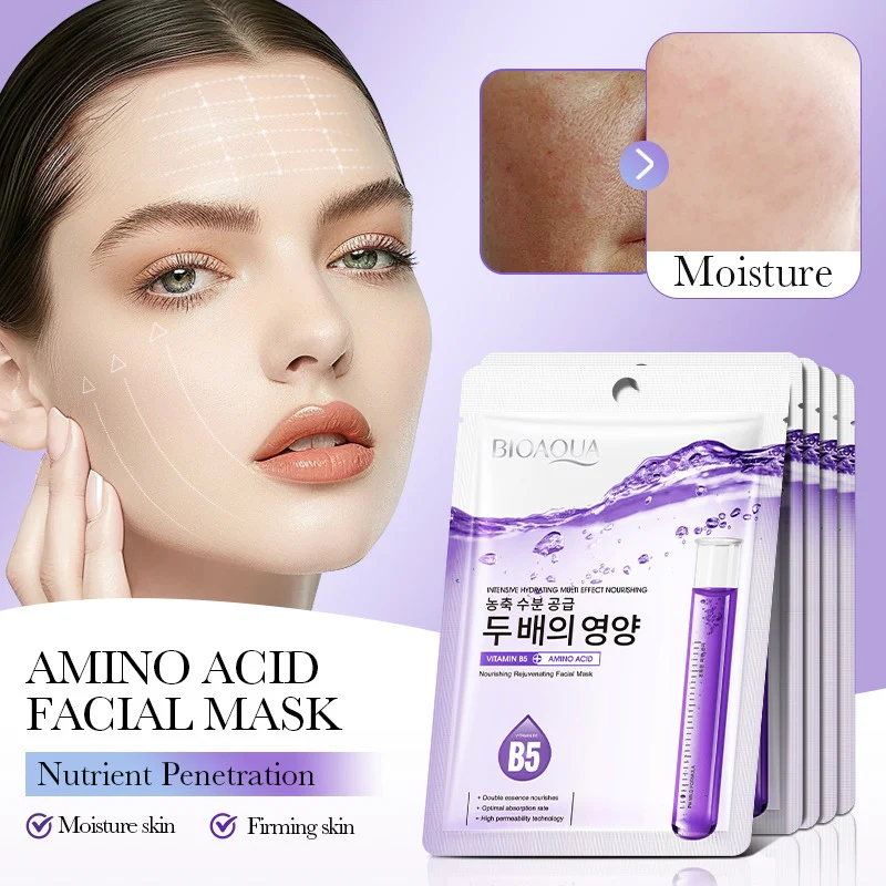 BIOAQUA Vitamin B5 Amino Acid Intensive Hydrating Face Sheet Mask - Image 4