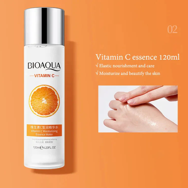 BIOAQUA 6-in-1 Vitamin C Skincare Gift Set - Brightening & Hydrating Care Kit - Image 4