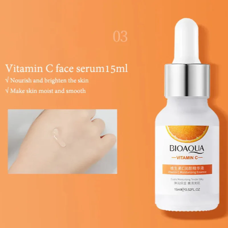 BIOAQUA 6-in-1 Vitamin C Skincare Gift Set - Brightening & Hydrating Care Kit - Image 5