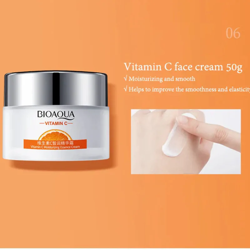 BIOAQUA 6-in-1 Vitamin C Skincare Gift Set - Brightening & Hydrating Care Kit - Image 8