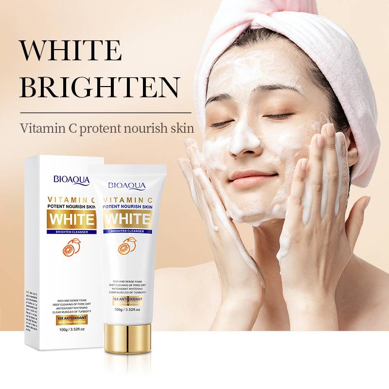 BIOAQUA Vitamin C Face Wash – Brightening & Oil Control Cleanser 100g - Image 3