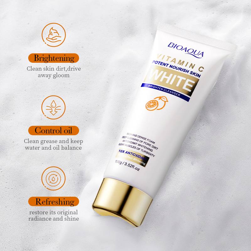BIOAQUA Vitamin C Face Wash – Brightening & Oil Control Cleanser 100g - Image 4