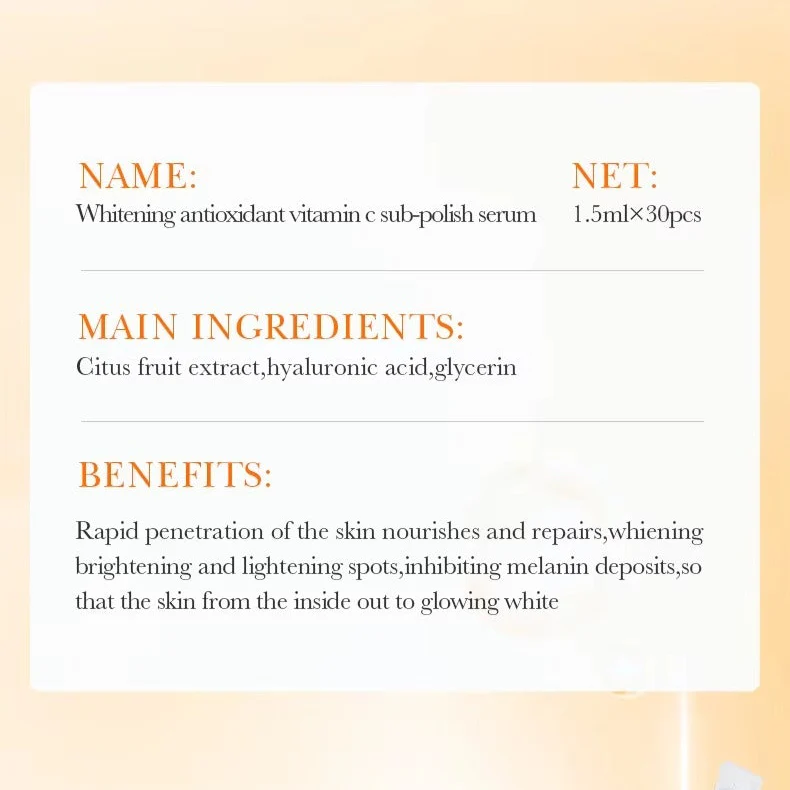 BIOAQUA Whietning AntiOxidant Vitamin C Sub-Polish Face Serum 1.5ml*30Pcs - Image 4