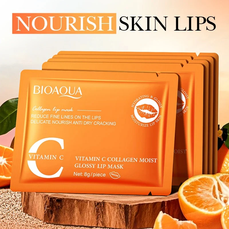 BIOAQUA Vitamin C Collagen Moist Glossy Lip Mask 8g - Image 2