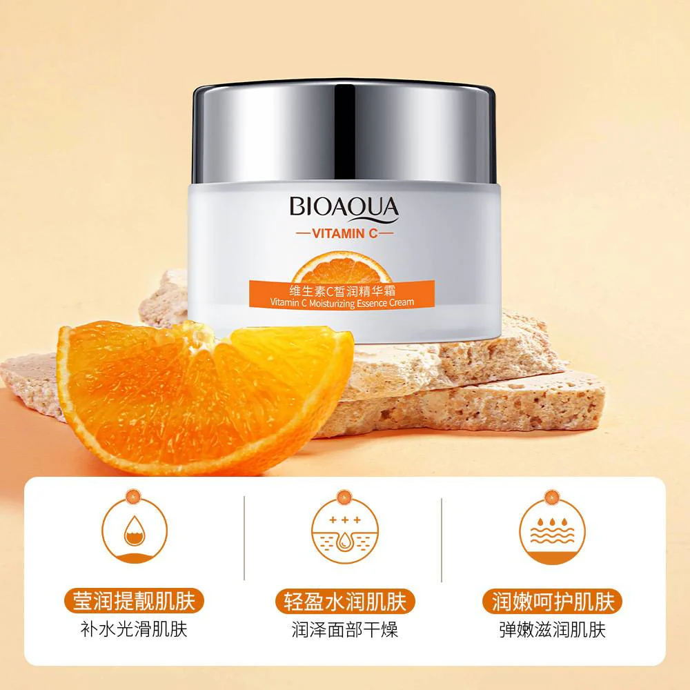 Bioaqua Vitamin C Moisturizing Hydrating Rejuvenating Facial Cream 50g - Image 4