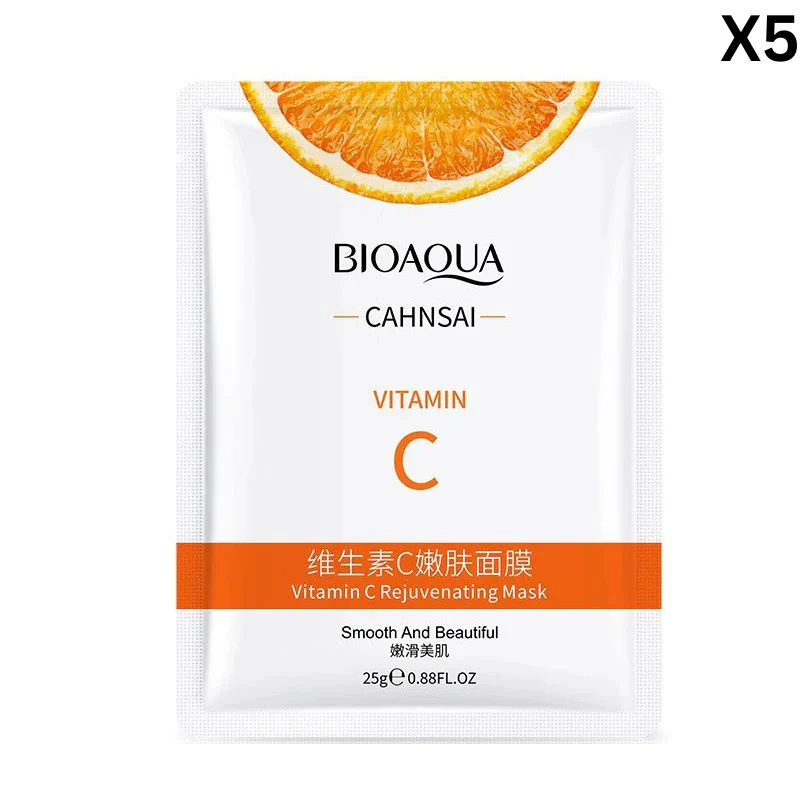 BIOAQUA Vitamin C Brightening & Rejuvenating Face Sheet Mask 25g - Image 6