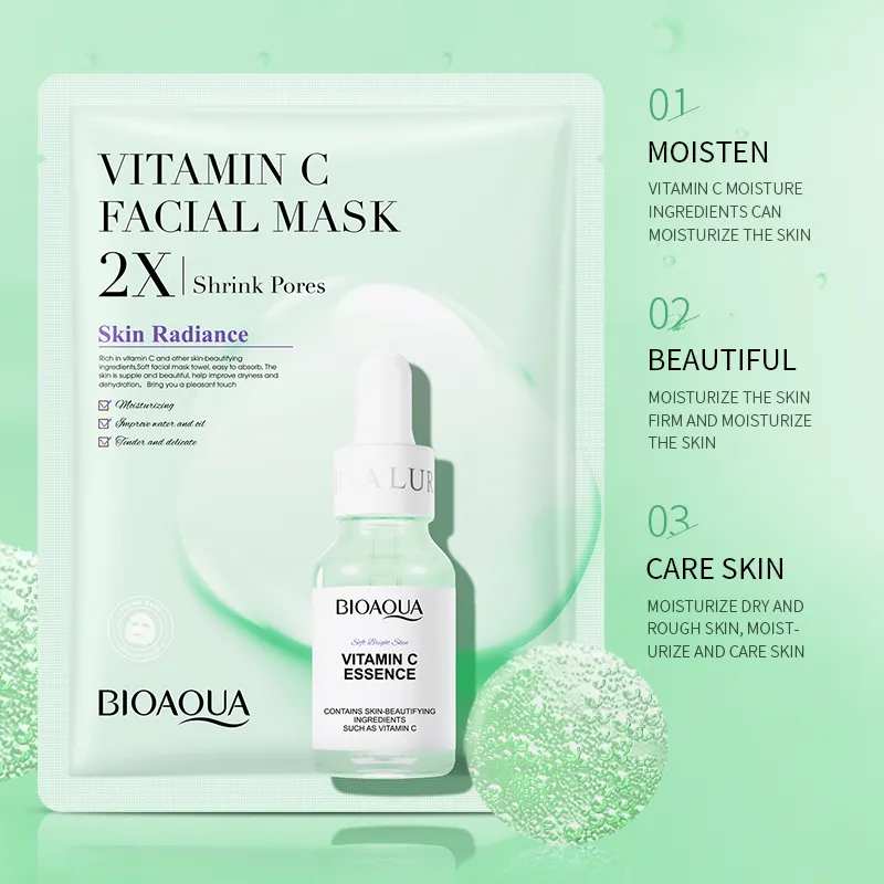 BIOAQUA Vitamin C Shrink Pores Facial Sheet Mask - Image 2