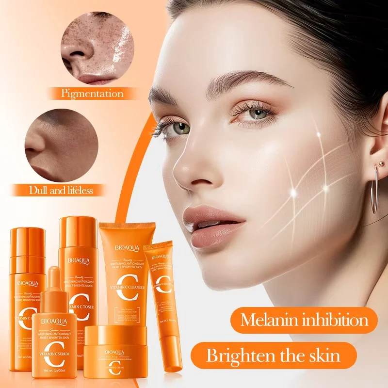 BIOAQUA Vitamin C Skincare Set - 6-Piece Whitening & Antioxidant Kit - Image 5