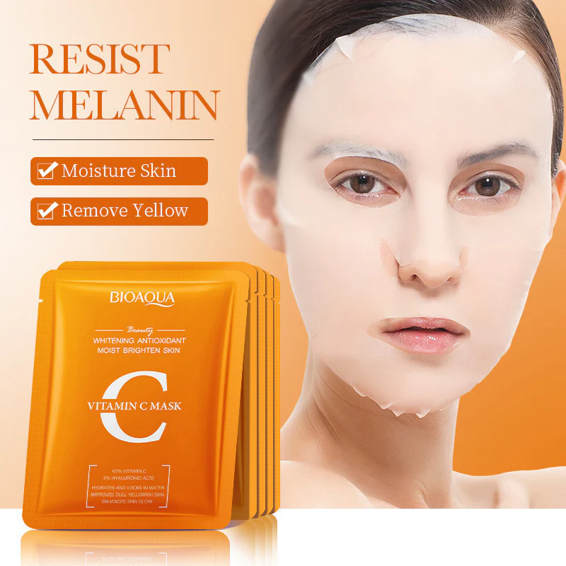 BIOAQUA Vitamin C Whitening Antioxidant Facial Mask 25g - Image 2
