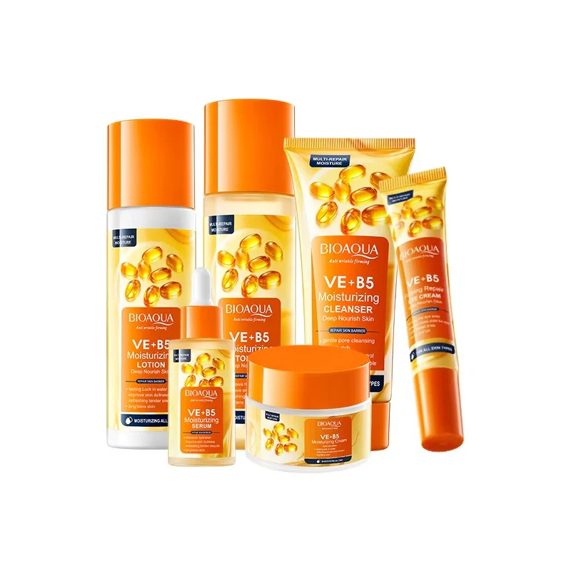 BIOAQUA Vitamin E + B5 Skincare Set - 6-Piece Moisturizing & Anti-Aging Routine - Image 7