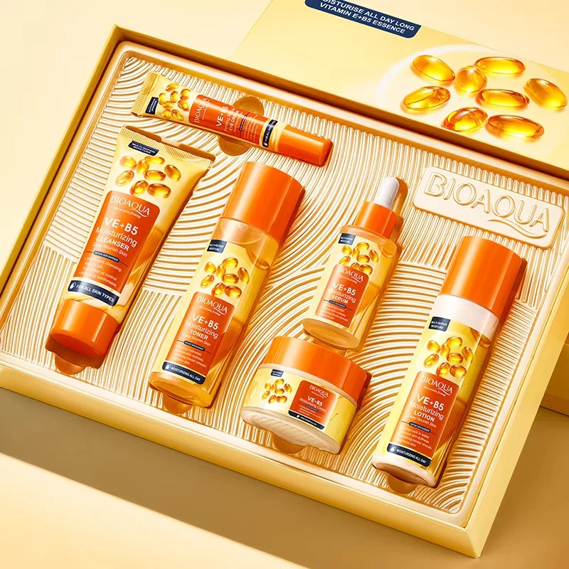 BIOAQUA Vitamin E + B5 Skincare Set - 6-Piece Moisturizing & Anti-Aging Routine - Image 8