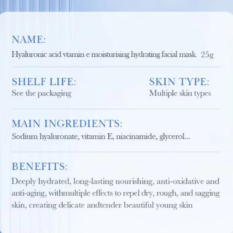 BIOAQUA Hyaluronic Acid & Vitamin E Facial Sheet Mask - Image 2
