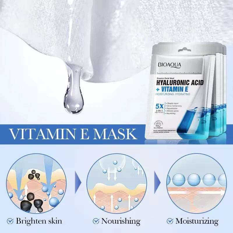 BIOAQUA Hyaluronic Acid & Vitamin E Facial Sheet Mask - Image 5