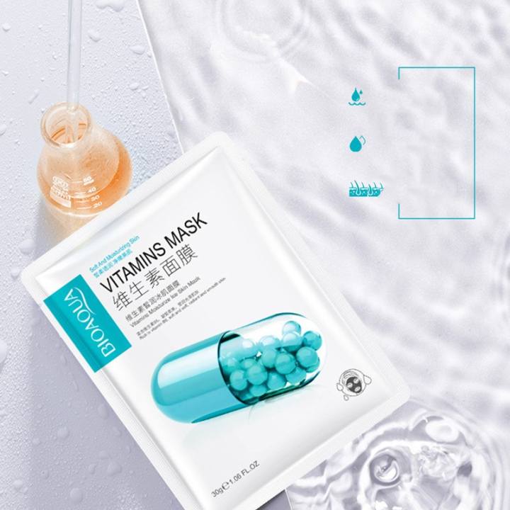 BIOAQUA Vitamin Moisturize Skin Beauty Facial Sheet Mask 30g - Image 2