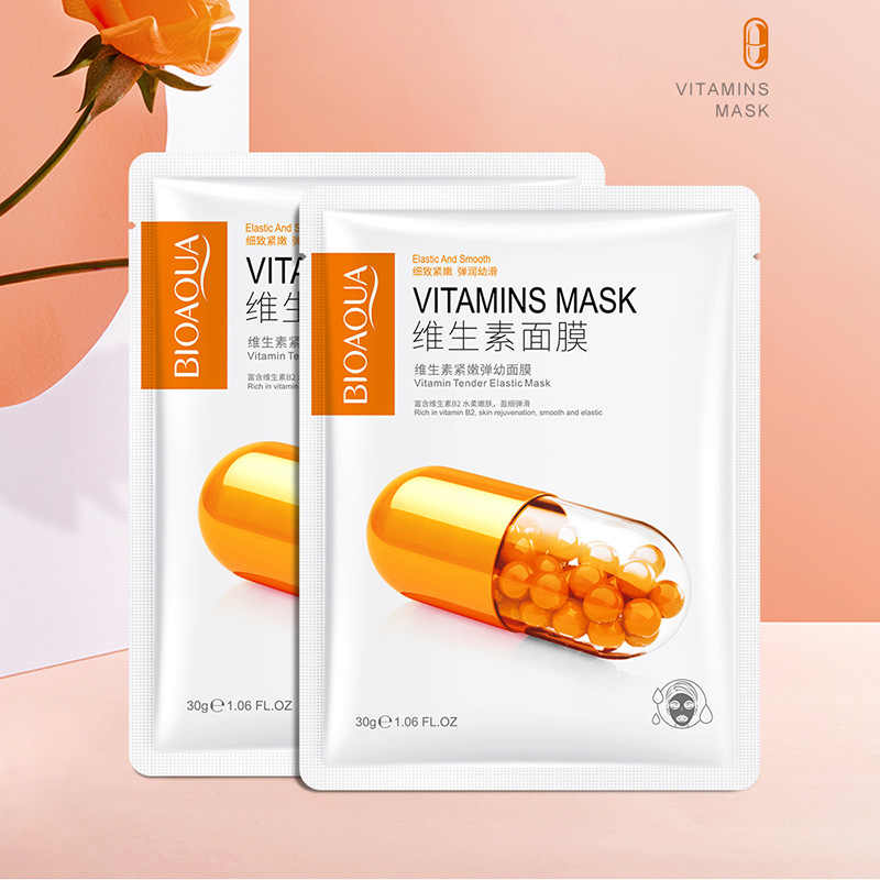 BIOAQUA Pack of 3 Vitamins Moisturizing Face Sheet Masks 30g Each - Image 2